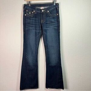 True Religion Joey‎ flare Godiva embroidered jeans size 28
